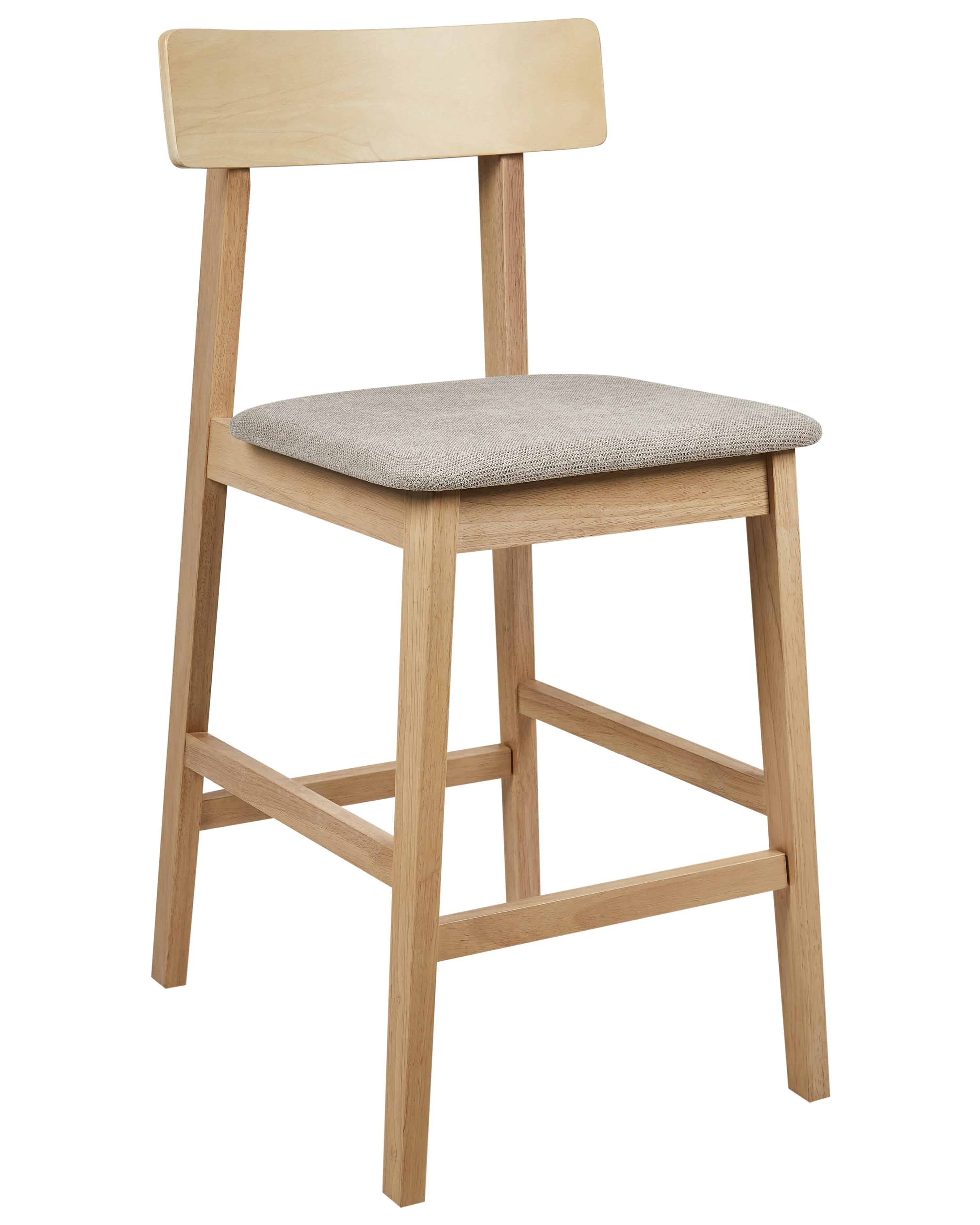 Set van 2 barstoelen ISANTI Hout Lichtbruin/taupe