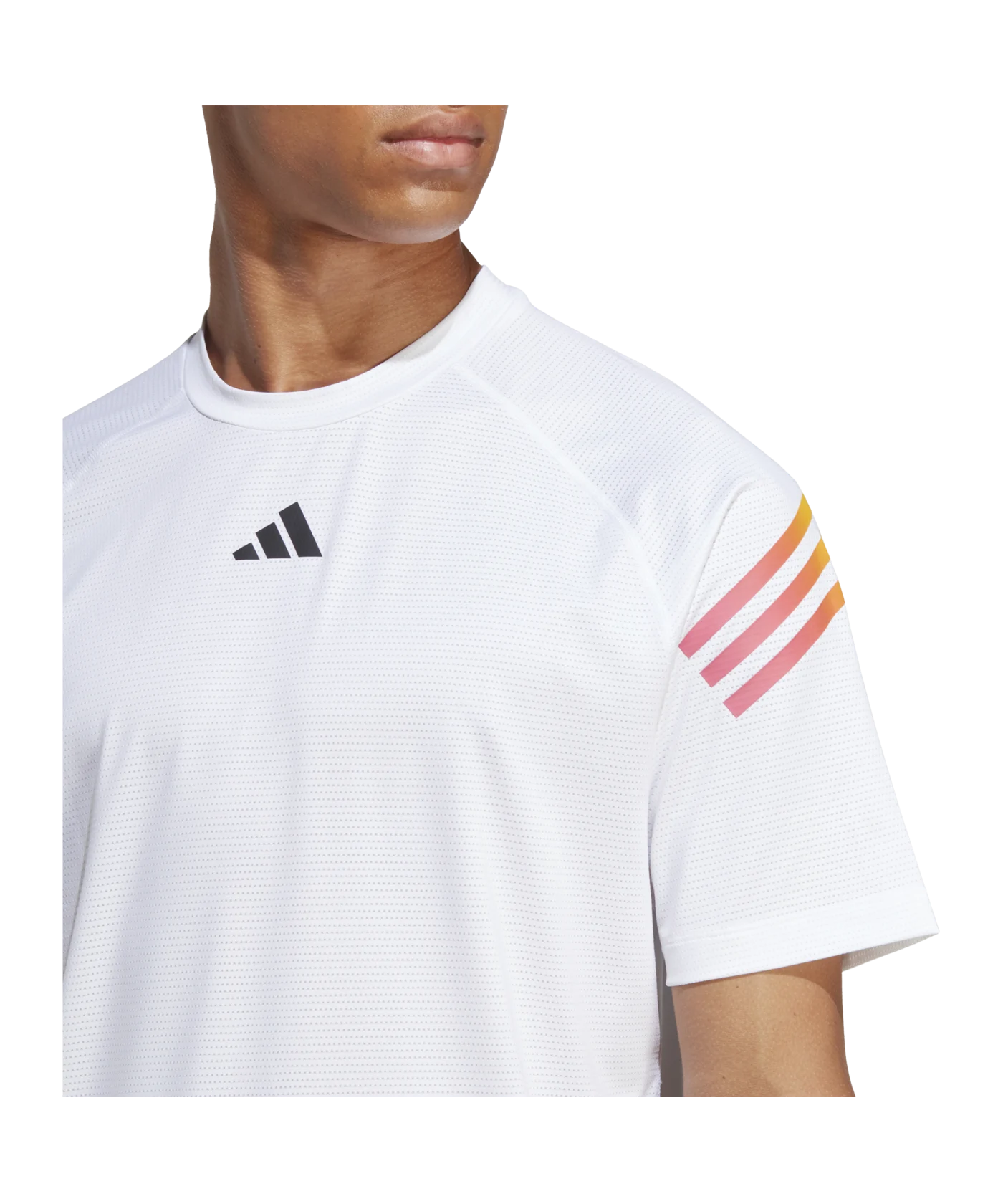 adidas 3-Stripes T-Shirt Weiss Pink Gelb