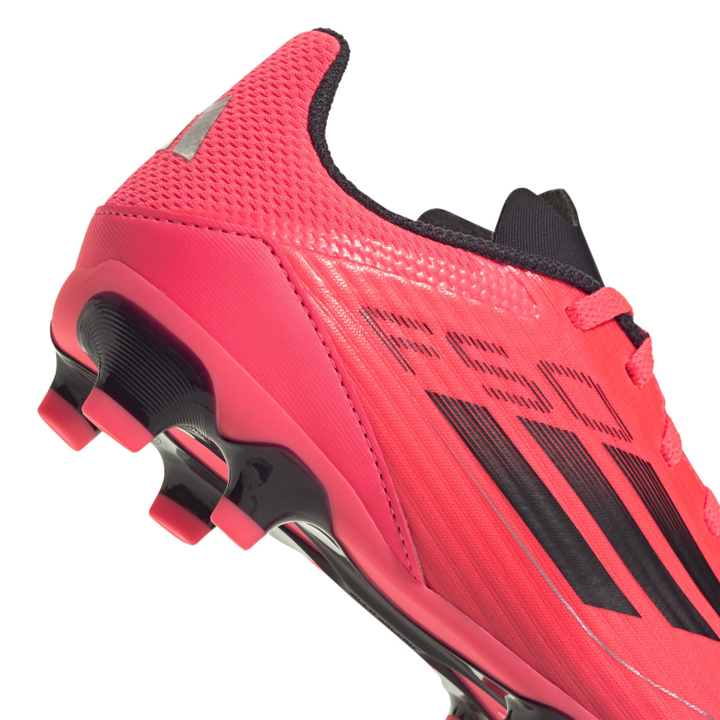 Adidas F50 League Gras / Kunstgras Voetbalschoenen (MG) Kids Felrood Zwart Zilver