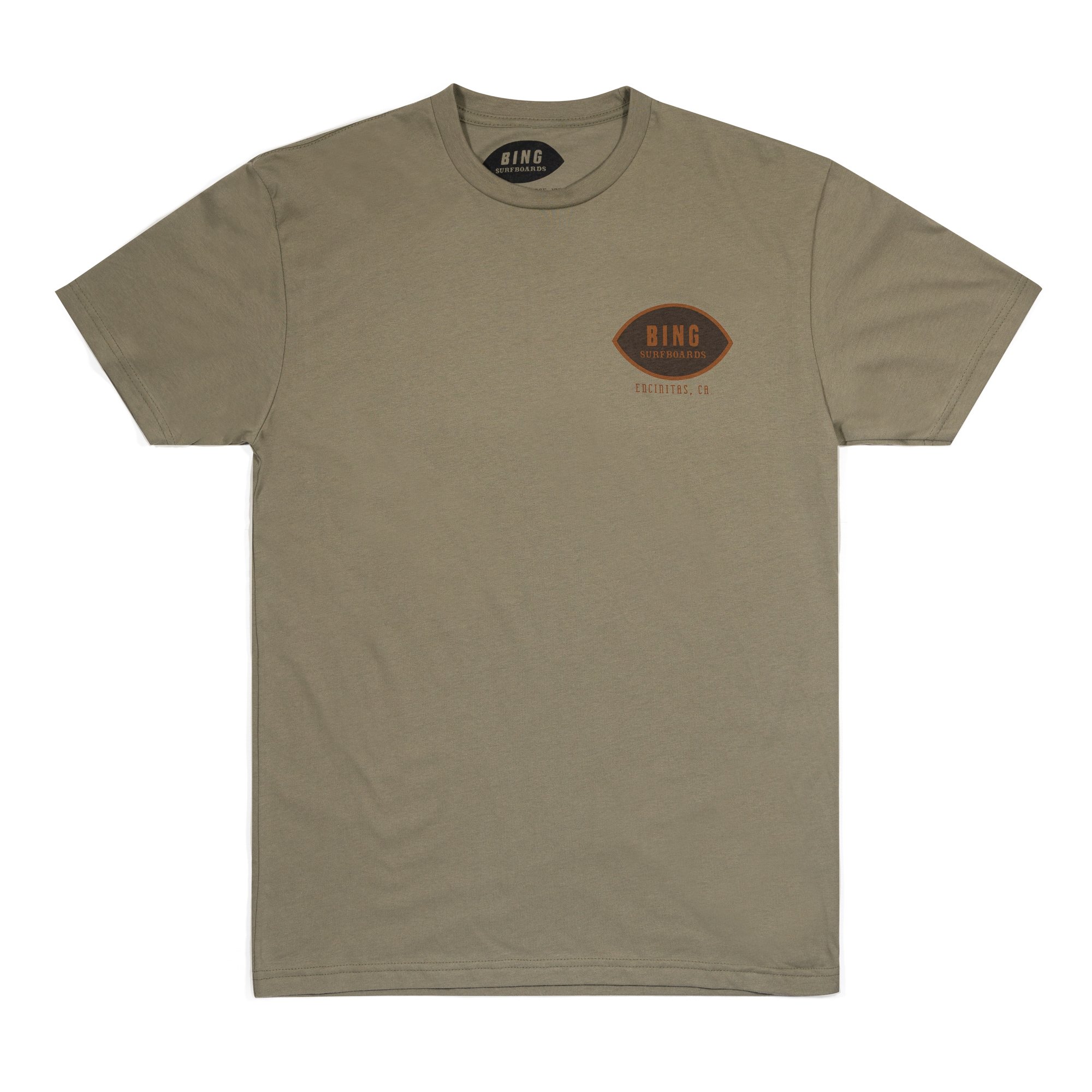 Bing Surfboards T-Shirt - Classic Encinitas II - Light Olive S