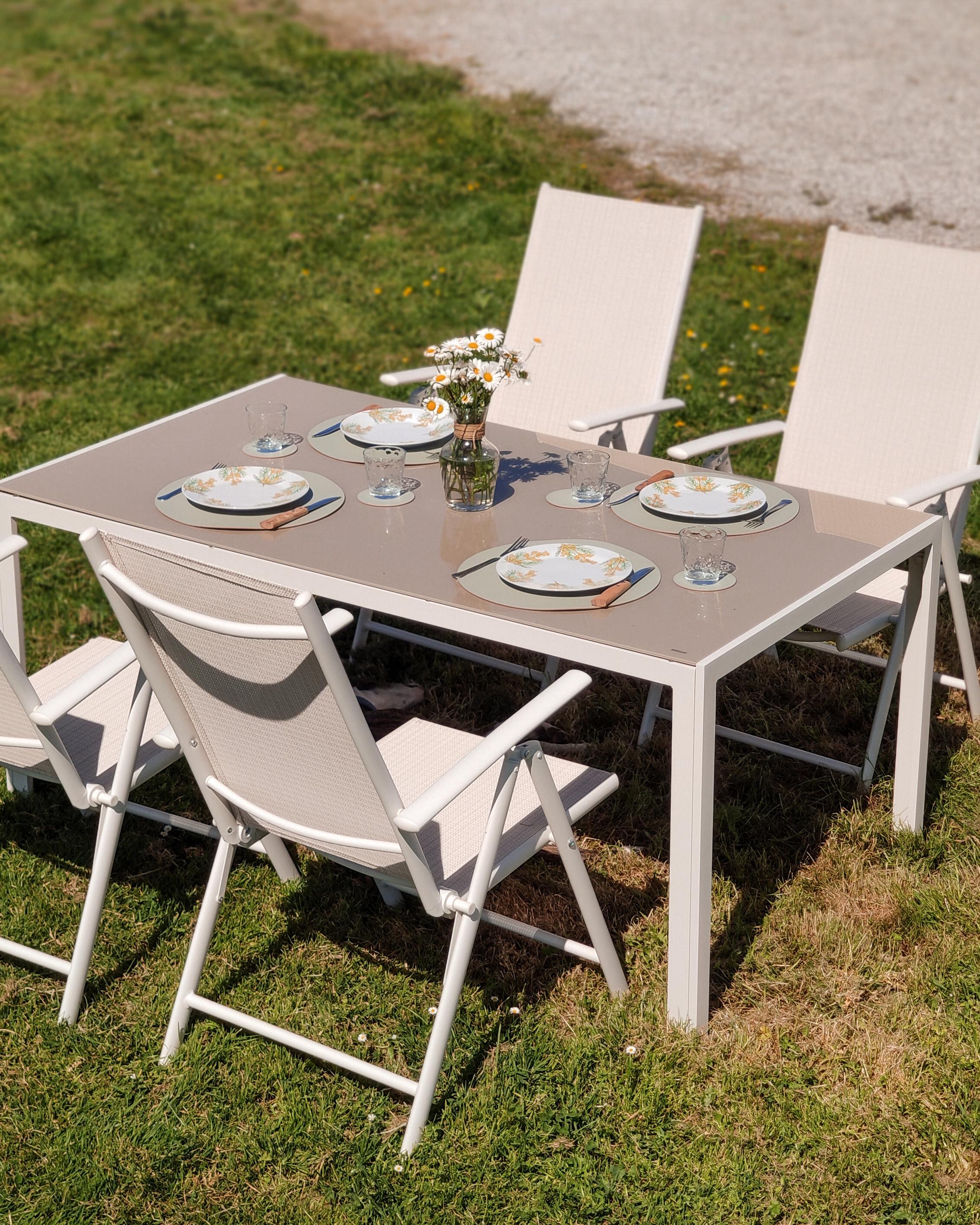 Tuinset 6-zits CATANIA Metaal Beige