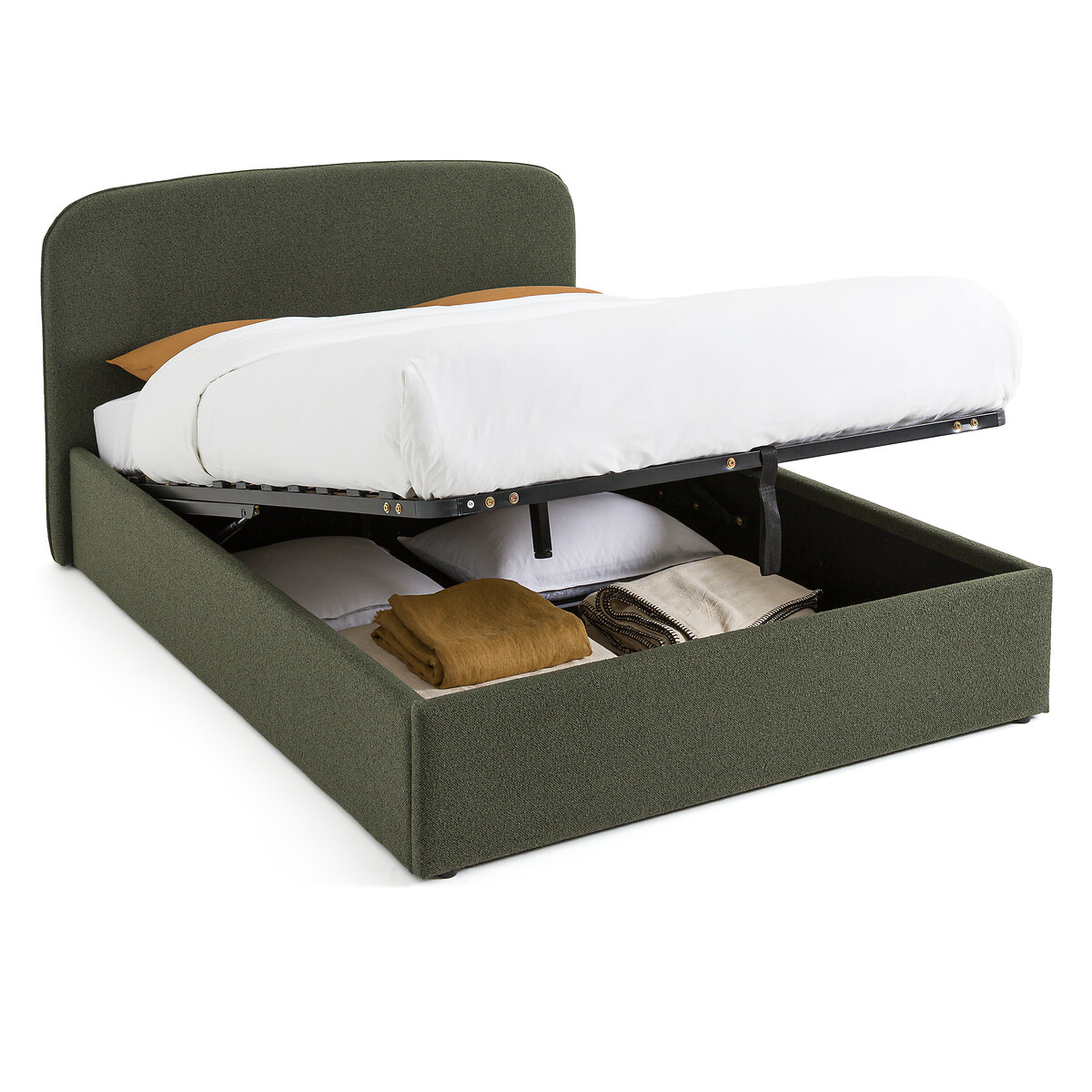 LA REDOUTE INTERIEURS<br>Cama baú Bouclette com base de ripas rebatível, Conto