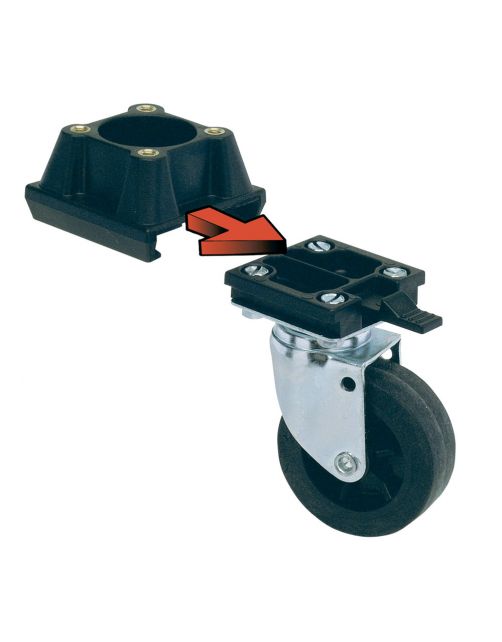 Ferplast Wieltjes Atlas 70 - Hondentransportbox - Zwart 4 stuks