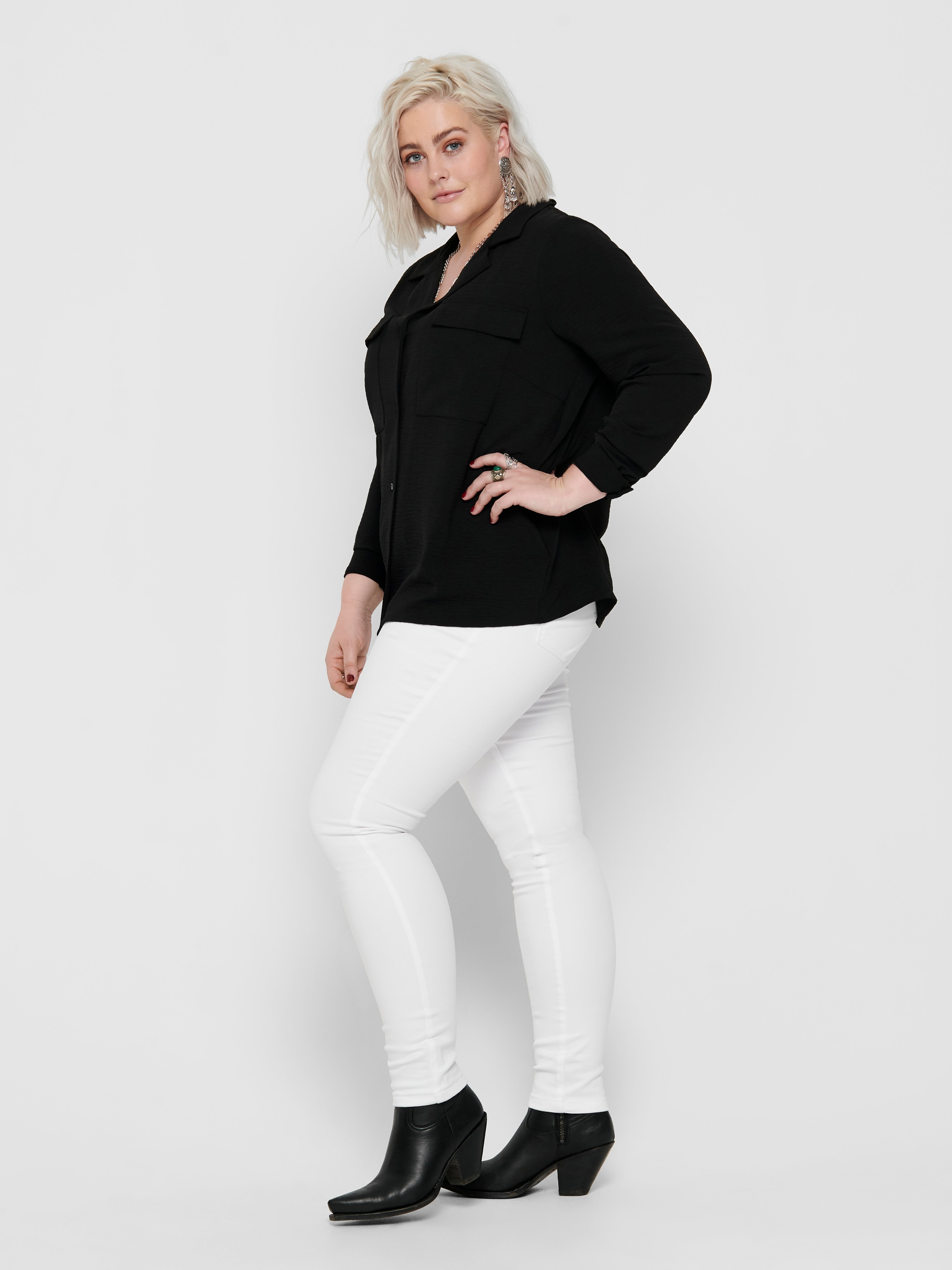 CARAUGUSTA Hohe Taille Skinny Fit Jeans White