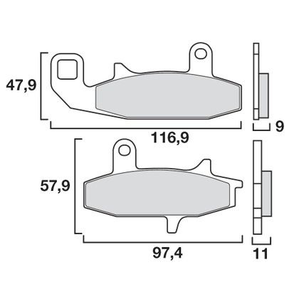 Plaquettes de freins Brembo Sinter Métal Fritté avant