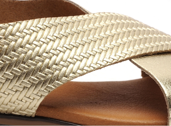 Eva frutos nu pieds plats femme 3010 or