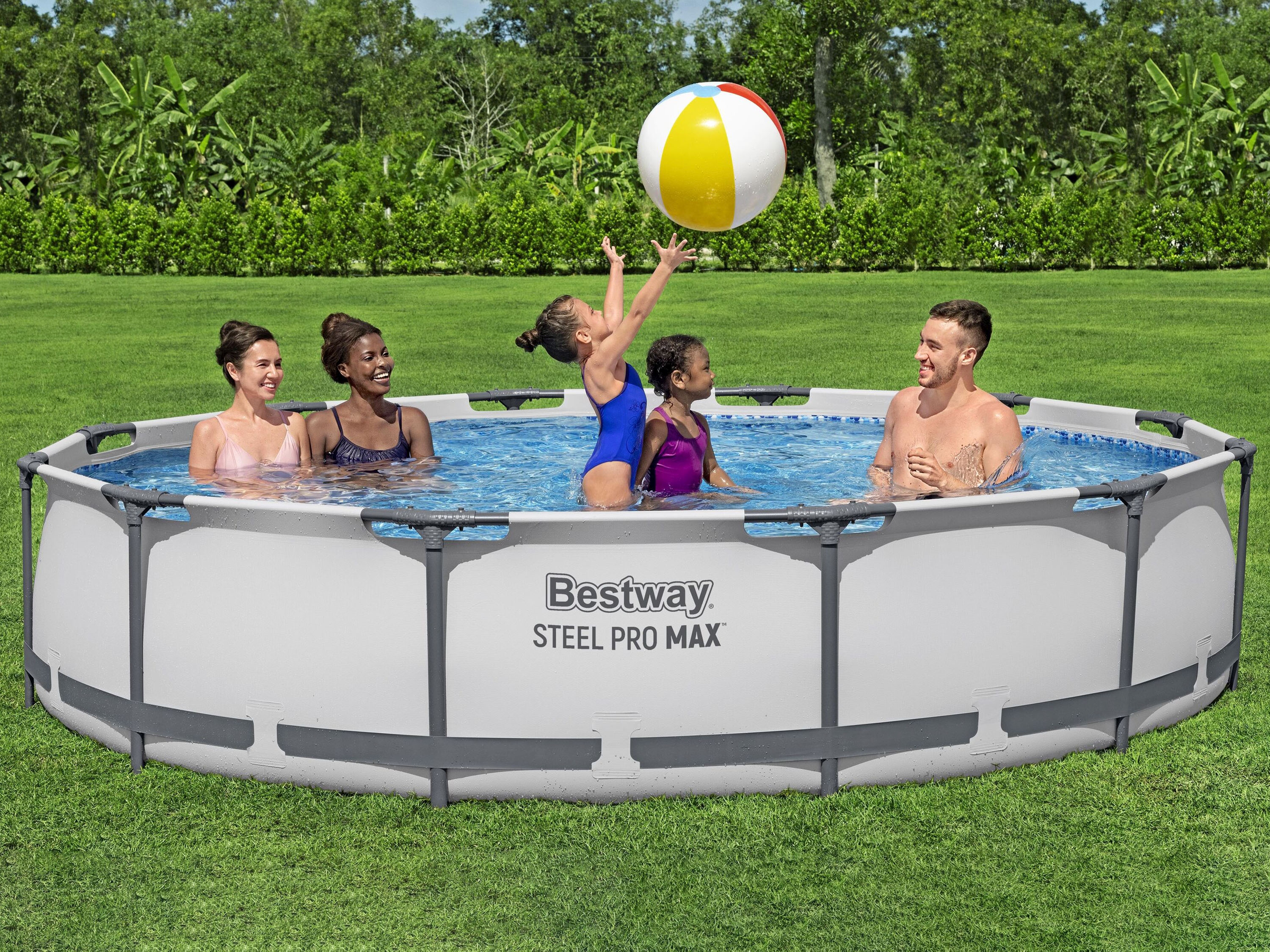 Bestway Pool Set hellgrau 366 x 76 cm