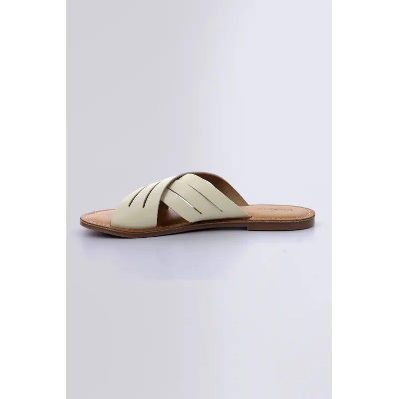 Kick day Beige clair MULES Cuir Femme