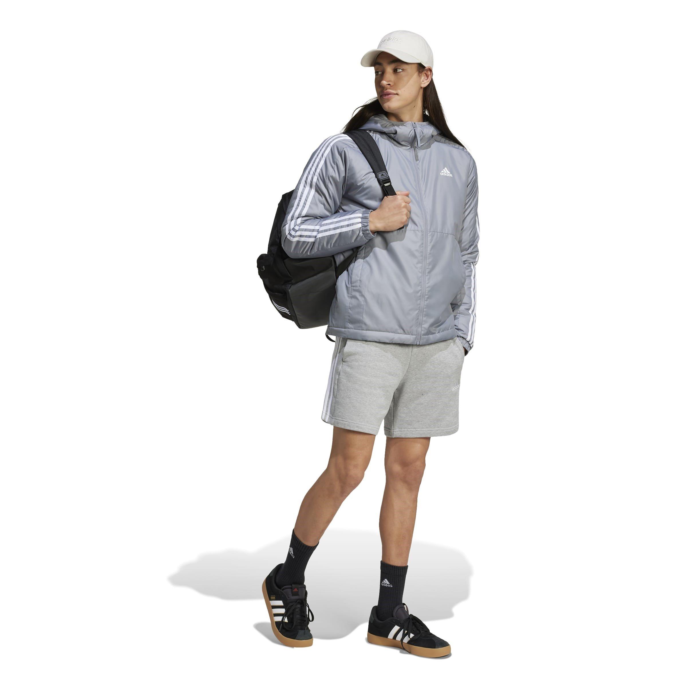 adidas 3 Stripe Essential Hooded Jacket Mens