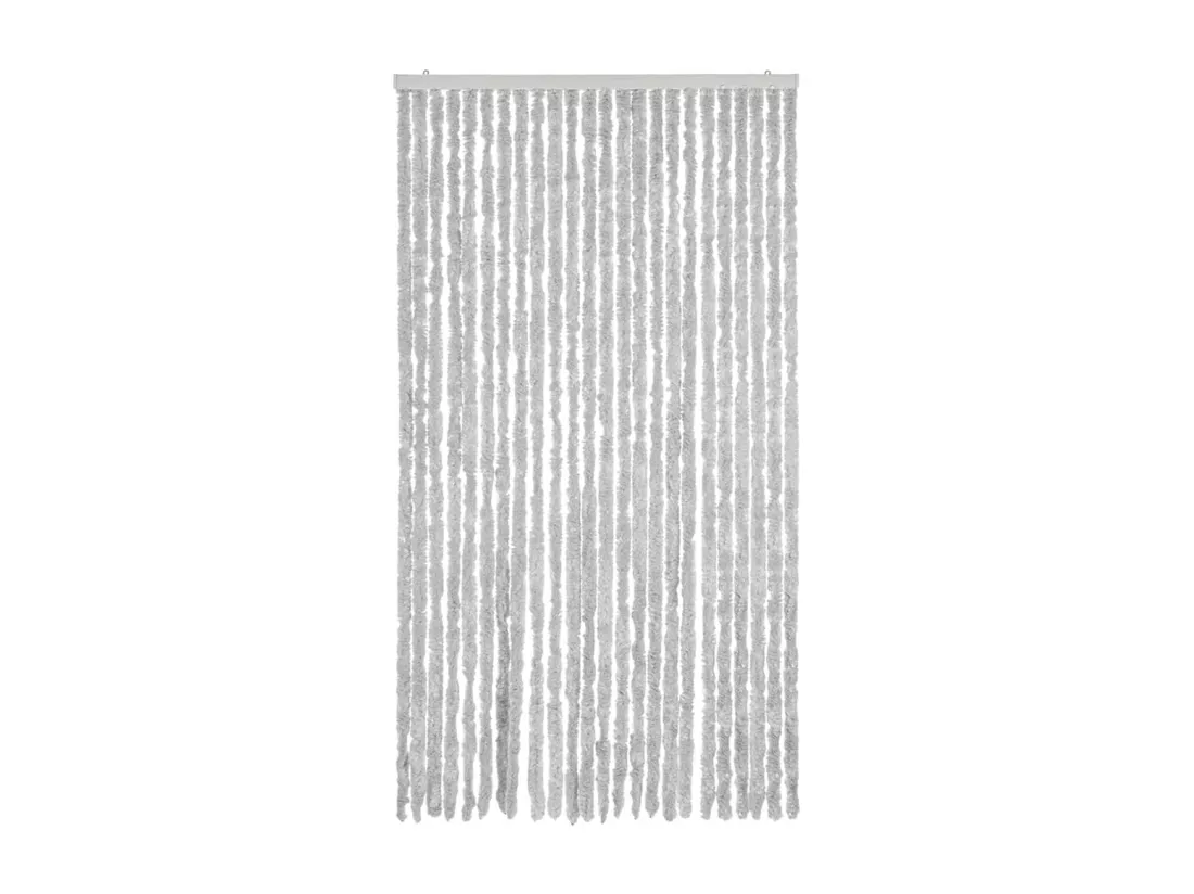 Rideau anti-mouches gris 100x220 cm chenille