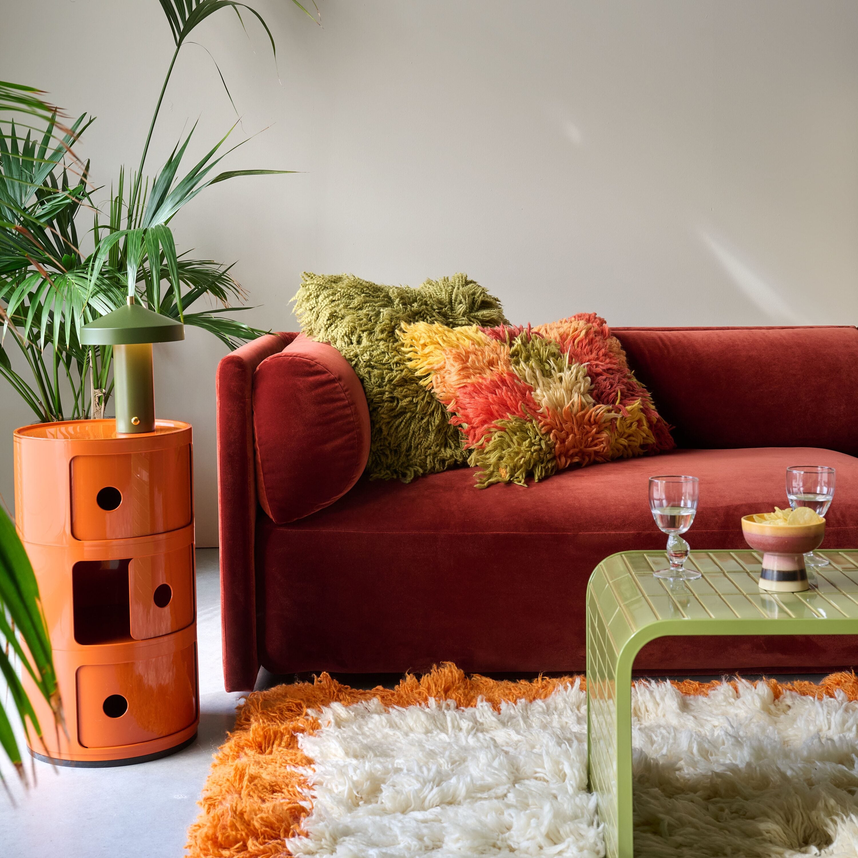FÃST Bolster 3-zitsbank - Royal / Saffron