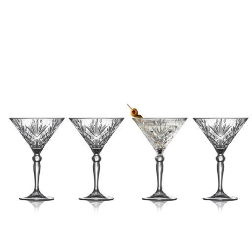 Lyngby Glas Krystal Melodia 4-pak Cocktailglas, Klar, 21 cl