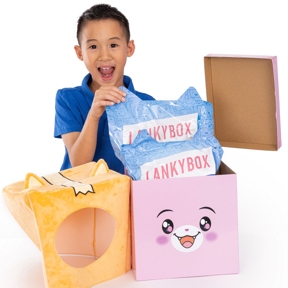 Lankybox Riesen-Überraschungsbox mit Fuchs-Plüschtier-Set
