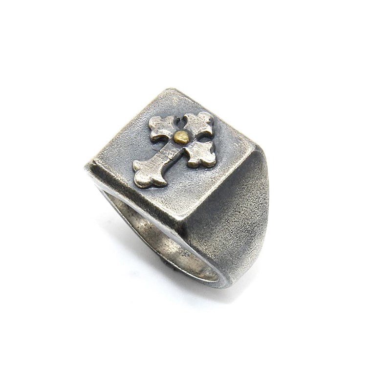 Chevalière Homme Croix Argent Templier