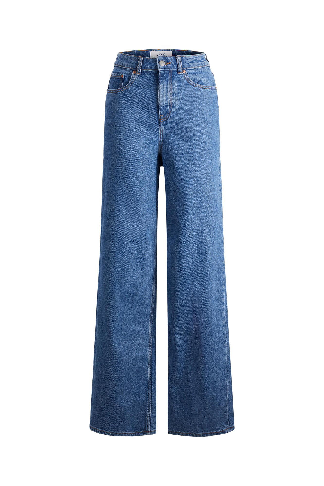 calças jeans de perna larga