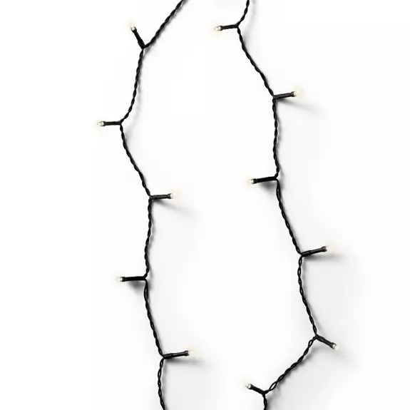 Guirlande lumineuse à piles 27,50 m 368 LED câble noir Durawise Blanc chaud