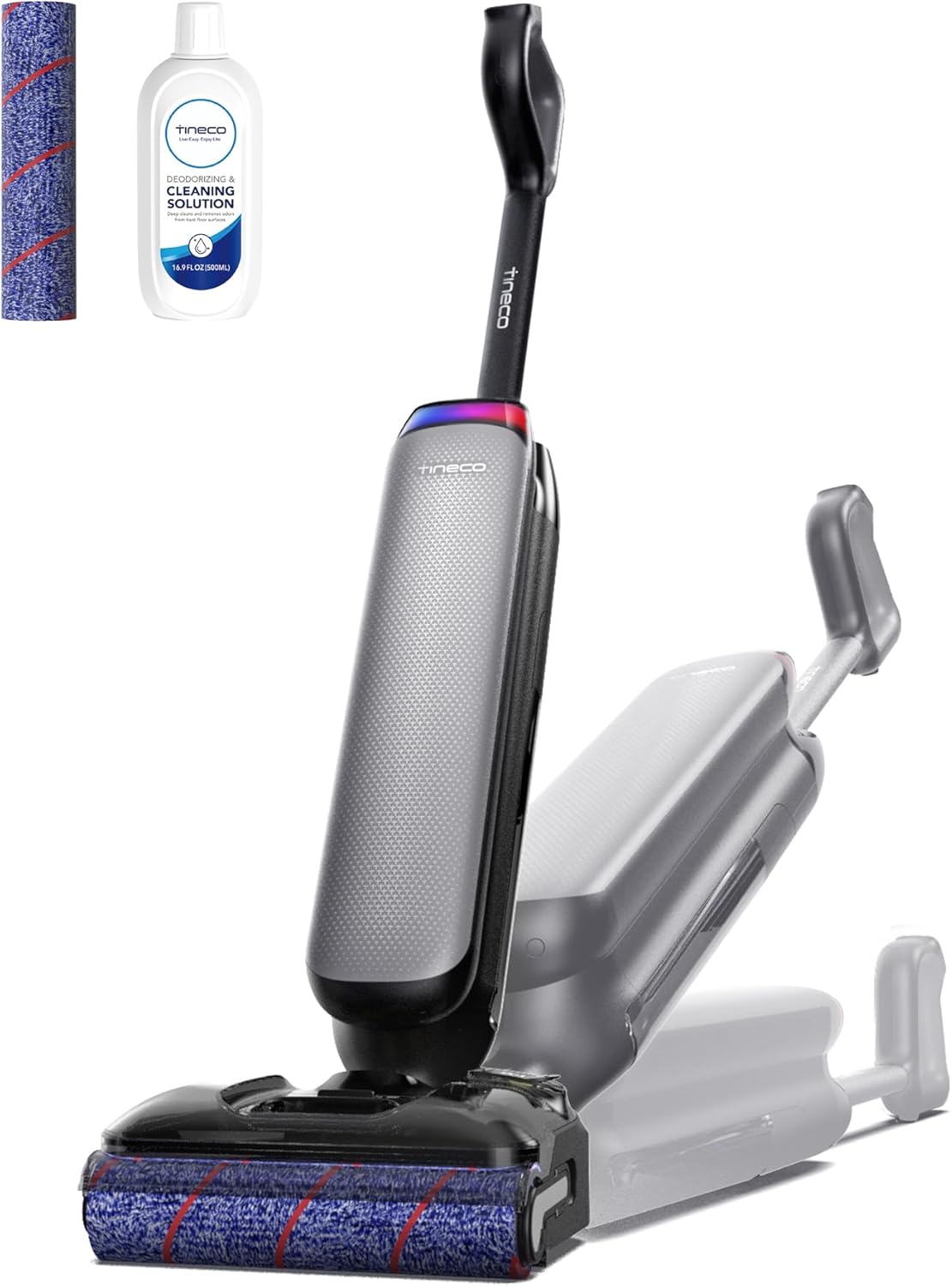 Tineco Floor One S7 Artist Aspirateur Laveur, Aspirateur Balai sans Fil, Aspiration Puissante 22 kPa, Nettoyage Deux Bords, 50 Min d'autonomie, s'aplatit à 180°, Flashdry à 85°C, Anti-Tangle-Design