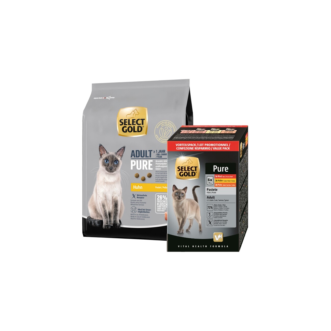SELECT GOLD PURE Adult Mischfütterung-Set 2tlg.