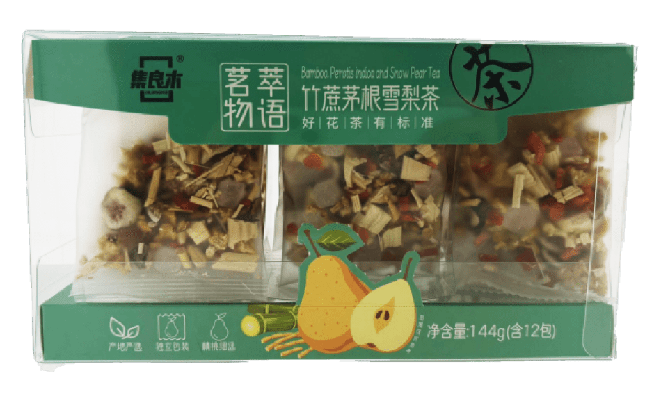 Ji Liang Mu Bamboe, PerotisIndica en Sneeuwpeer Thee 144g