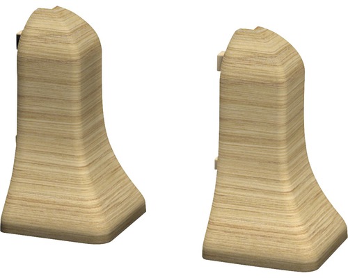 Buitenhoekplint, geschuimd, rustiek eiken (2 stuks)