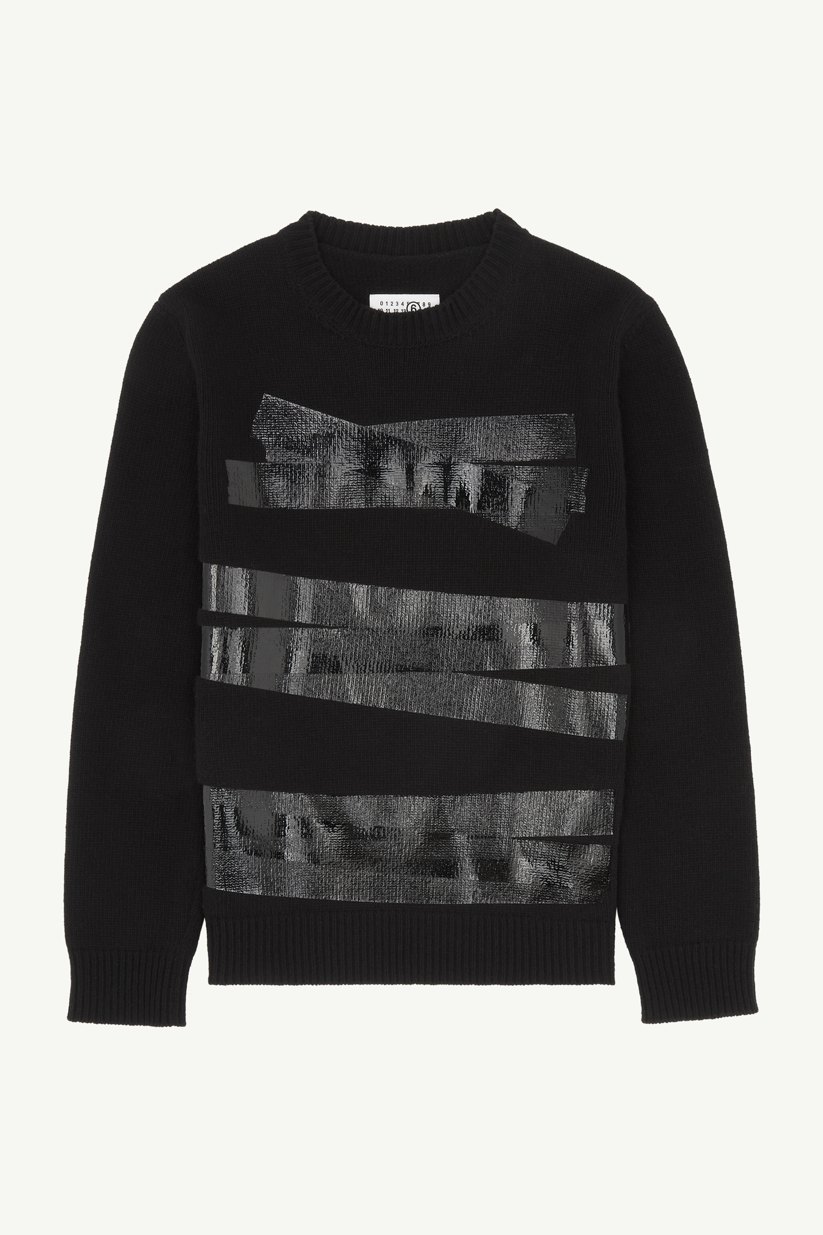 Pull en laine à étiquette bande adhésive pour homme | MM6