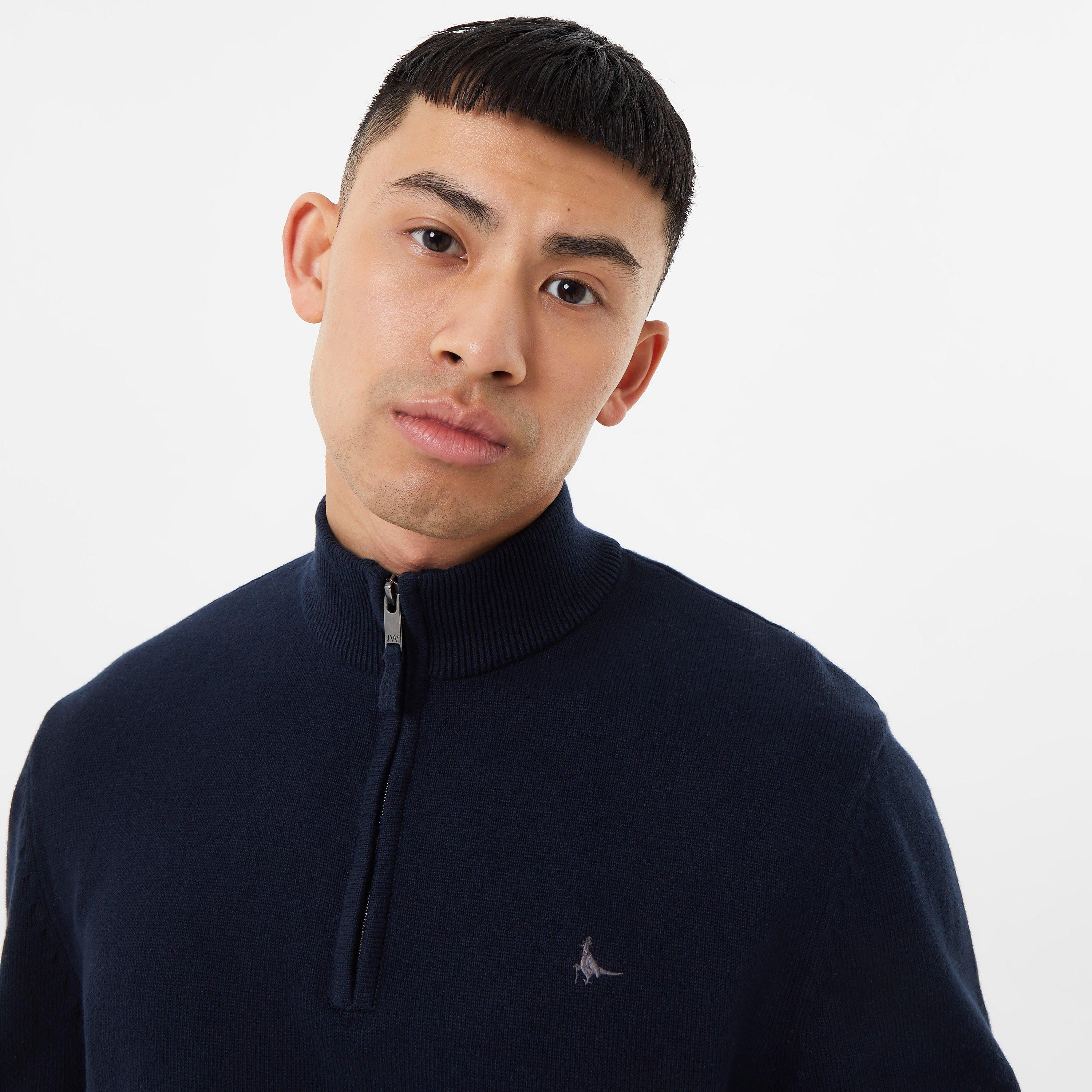 Jack Wills Funnel Neck Half Zip Jumper