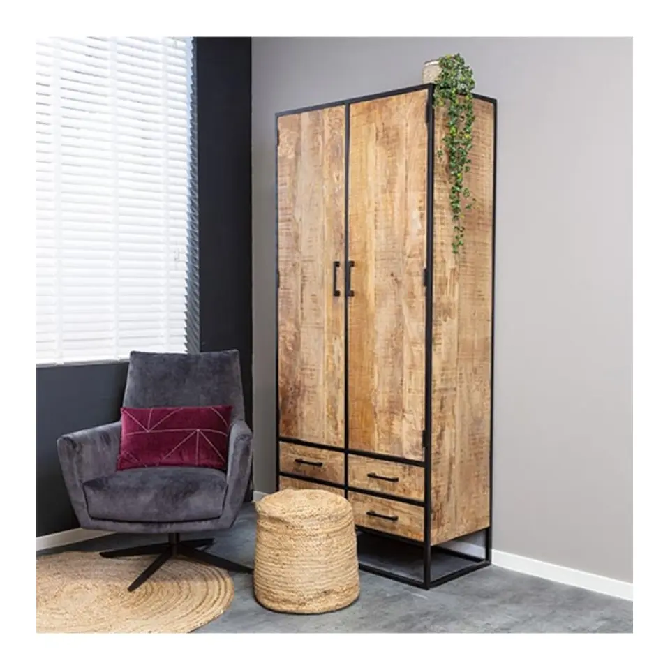 Furndea Morada wandkast industrieel - 45x90x200cm