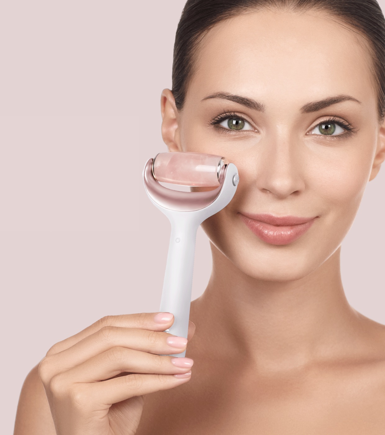 GESKE - Rolo facial e corporal com microagulhas 9 em 1 - Ouro Rosa Branco