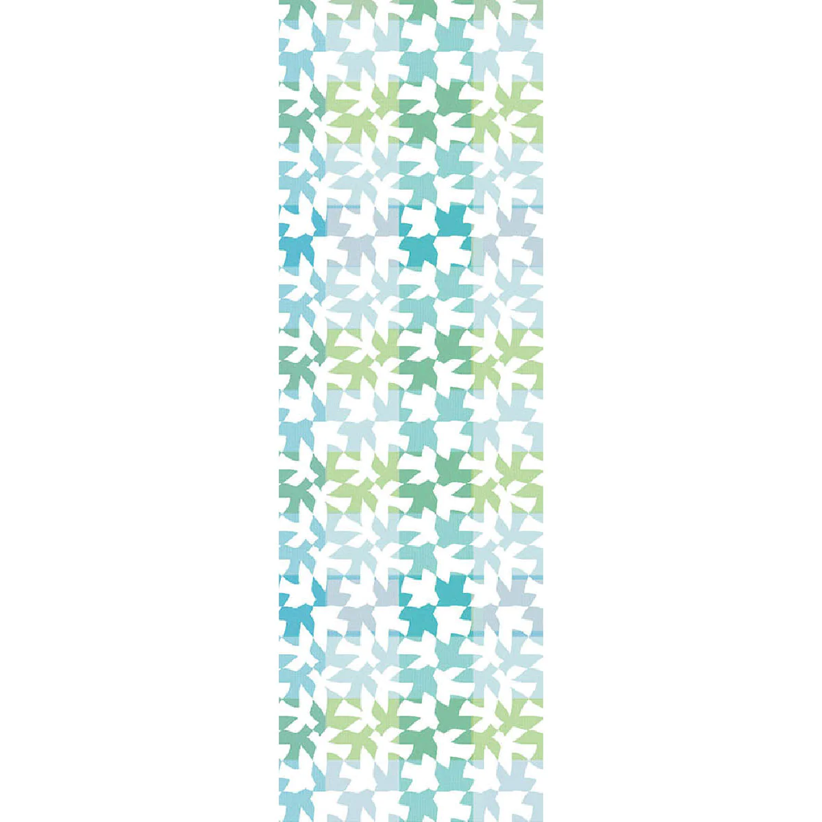 Chemin de table pur coton vert 155X55 Garnier Thiebaut