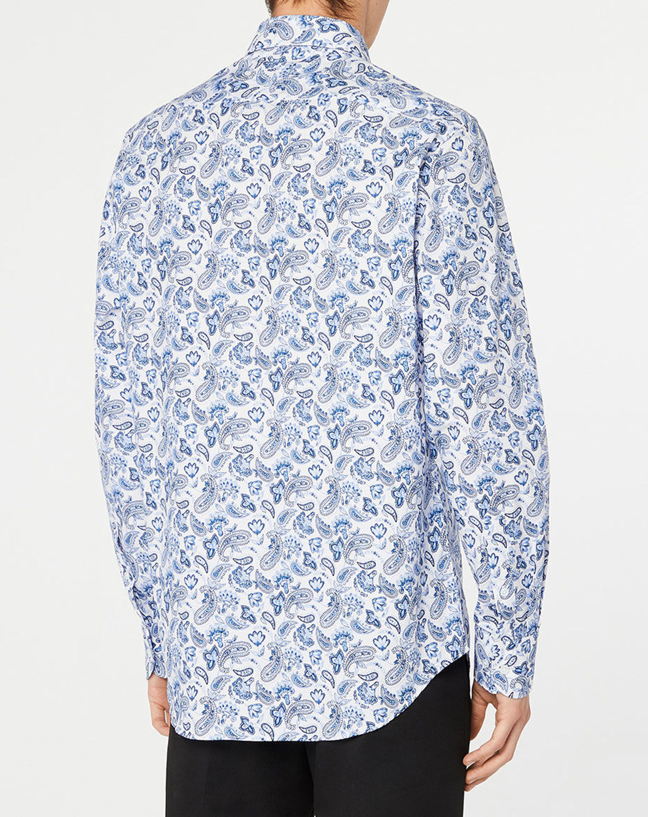 Tommy Hilfiger Chemise droite Paisley imprimée bleu ciel