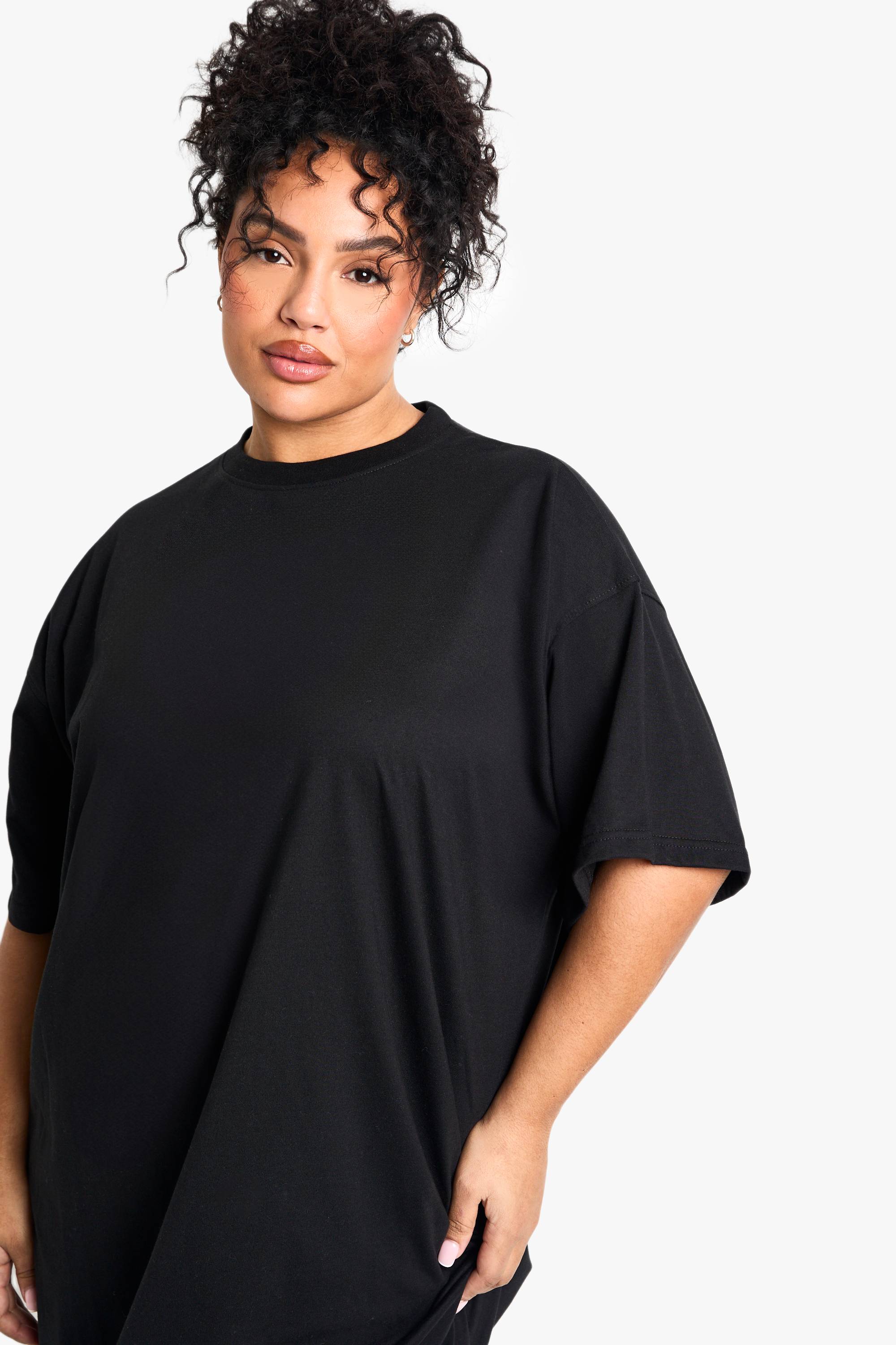 boohoo plus robe t-shirt midi oversize