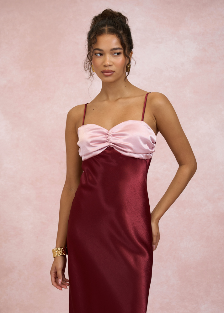 Grace jurk burgundy