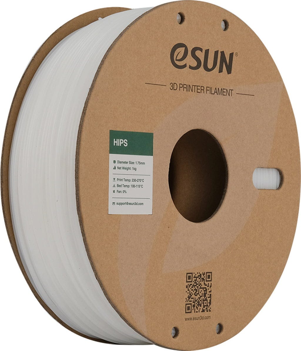 eSUN  HIPS White, 1,75 mm / 1000 g    In Limonen auflösbares HIPS-Filament