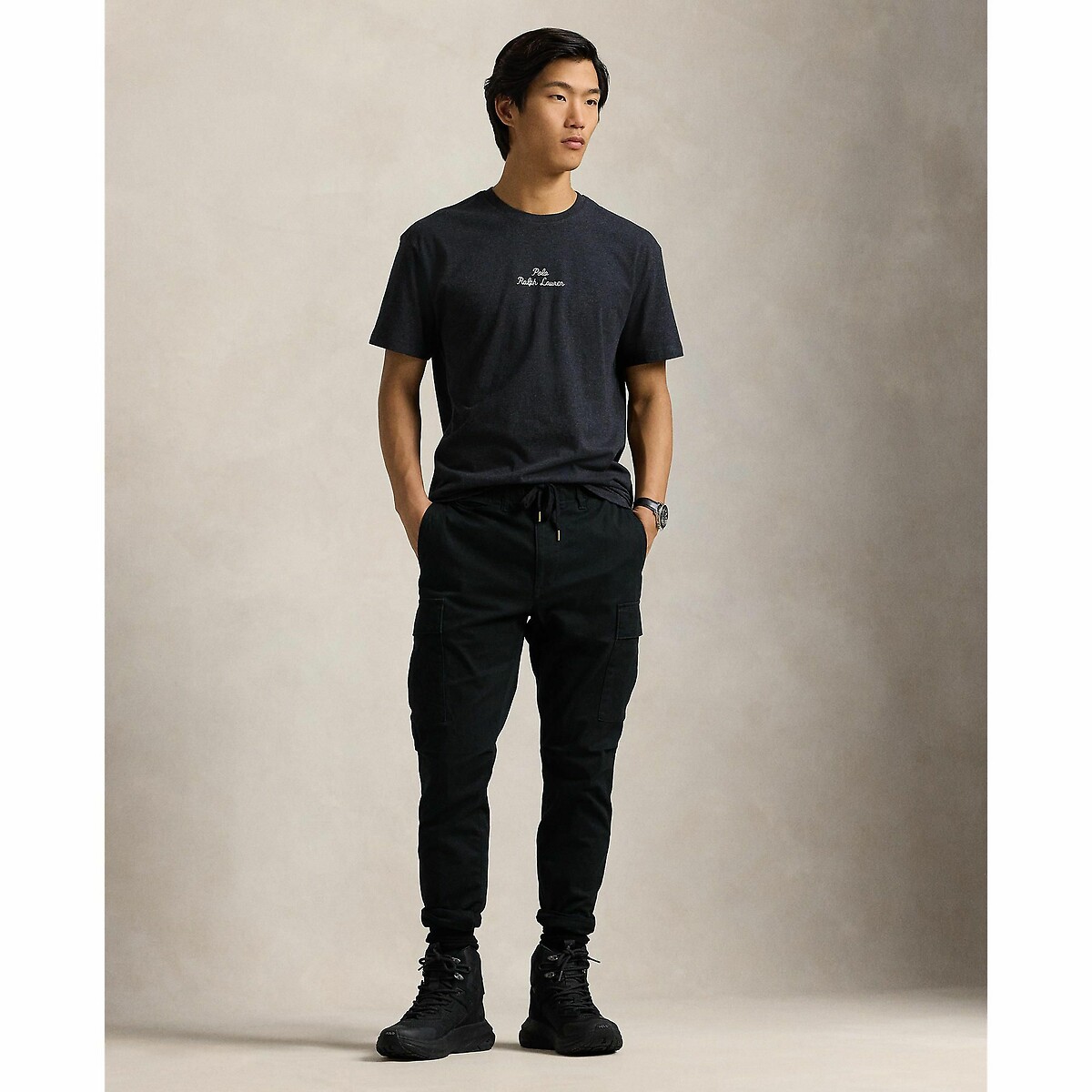 POLO RALPH LAUREN<br>Camiseta clássica de malha com logotipo