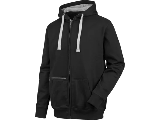 Sweat de travail zippé Hoody Street Style Noir