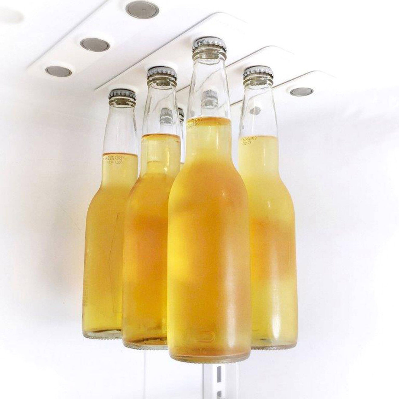 Kitchencook Support magnétique aimanté pour bouteilles beersky gris
