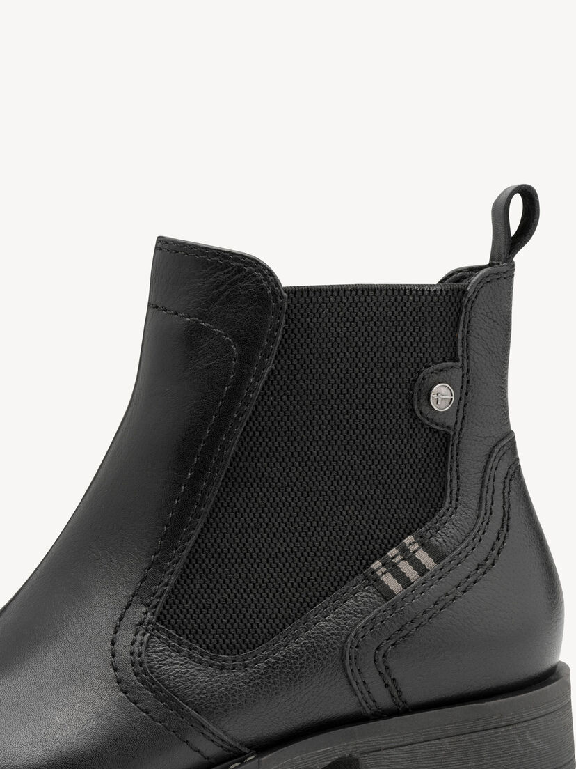 Leren Chelseaboot - zwart