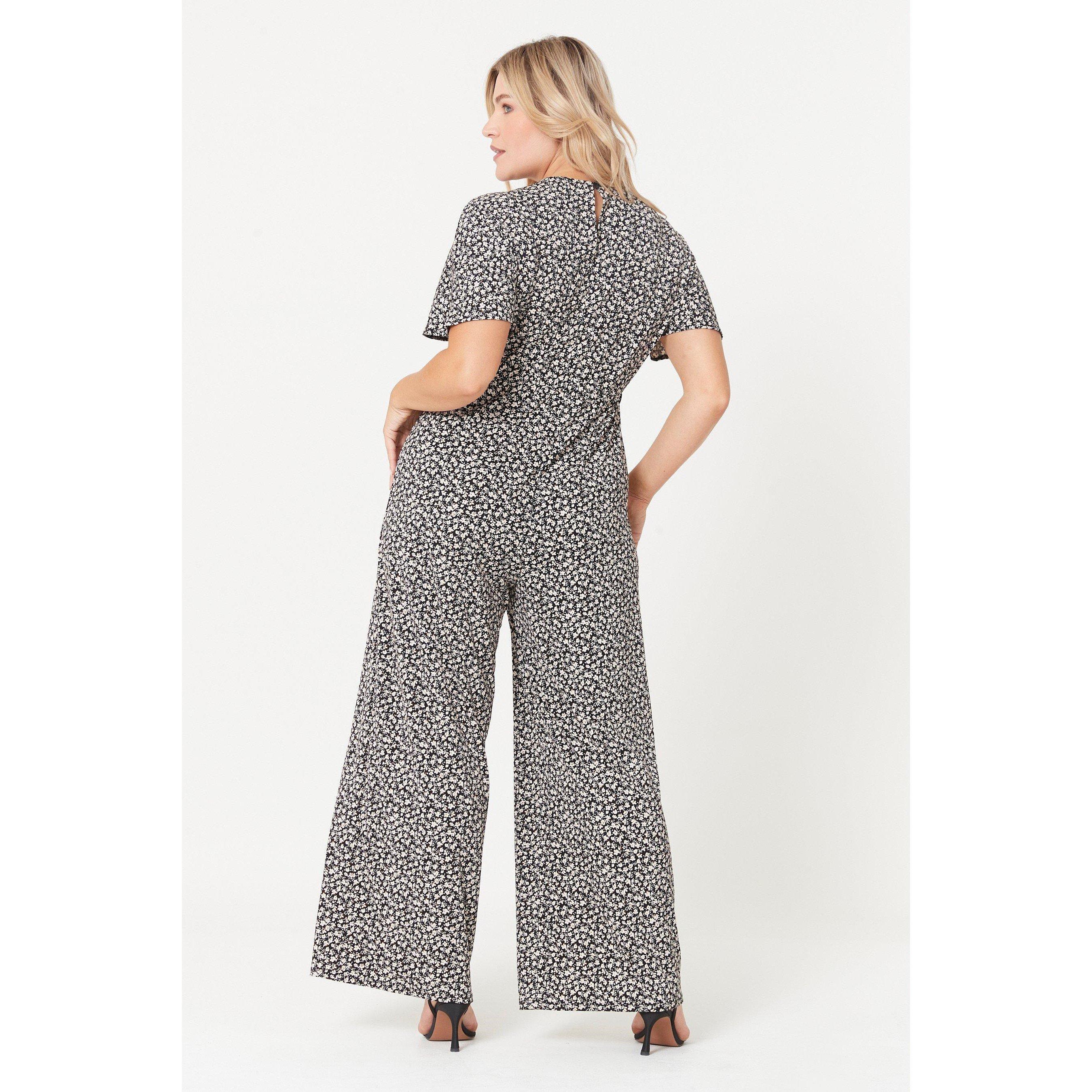 Be You Ladies Mono Wide Leg Printed Jumpsuit