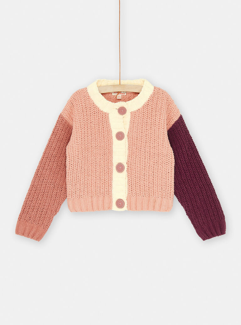 Cardigan vieux rose