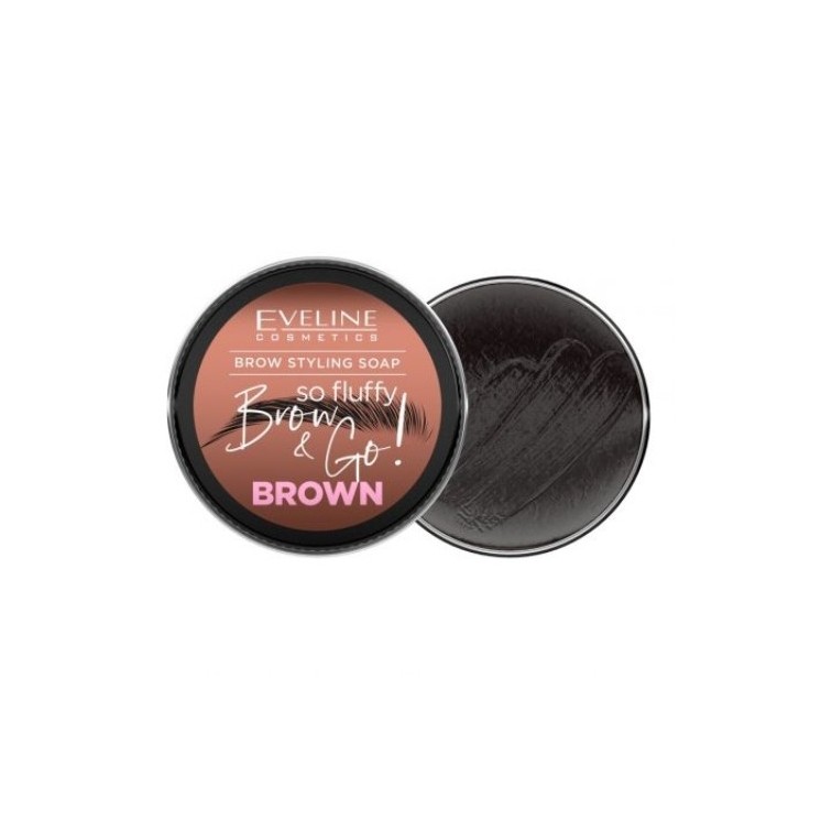 Eveline Brow&Go! So Fluffy Brown Augenbrauen-Stylingseife 25 g