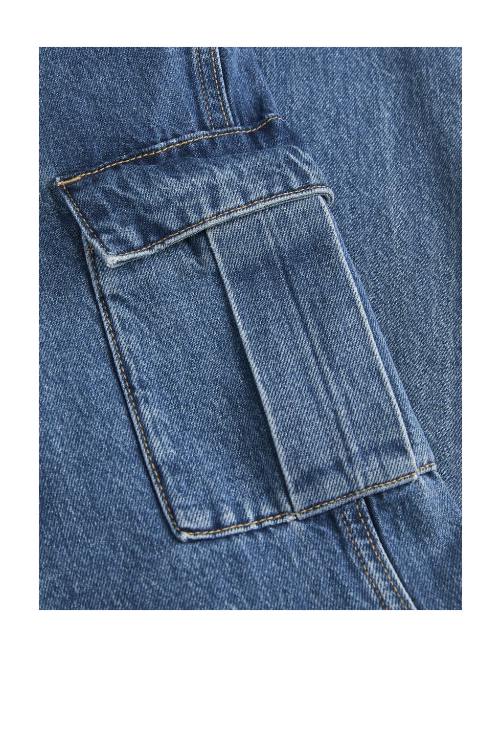 JACK & JONES JUNIOR relaxed cargo jeans dark blue denim
