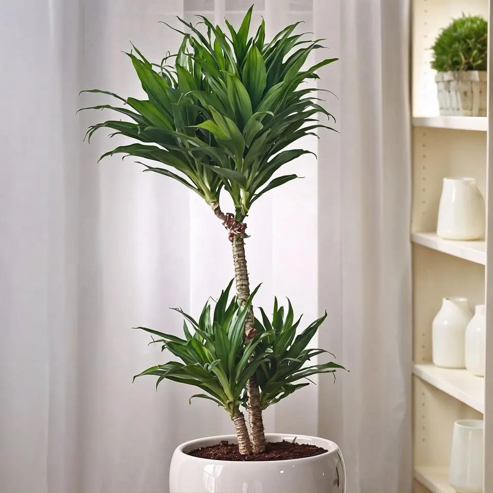 Drakenbloedboom - Dracaena surculosa - Hoogte 50-65cm - ⌀17cm