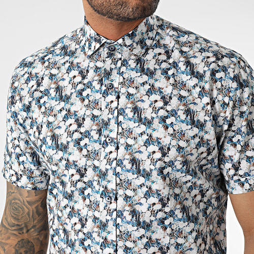 Chemise Manches Courtes Bleu Blanc