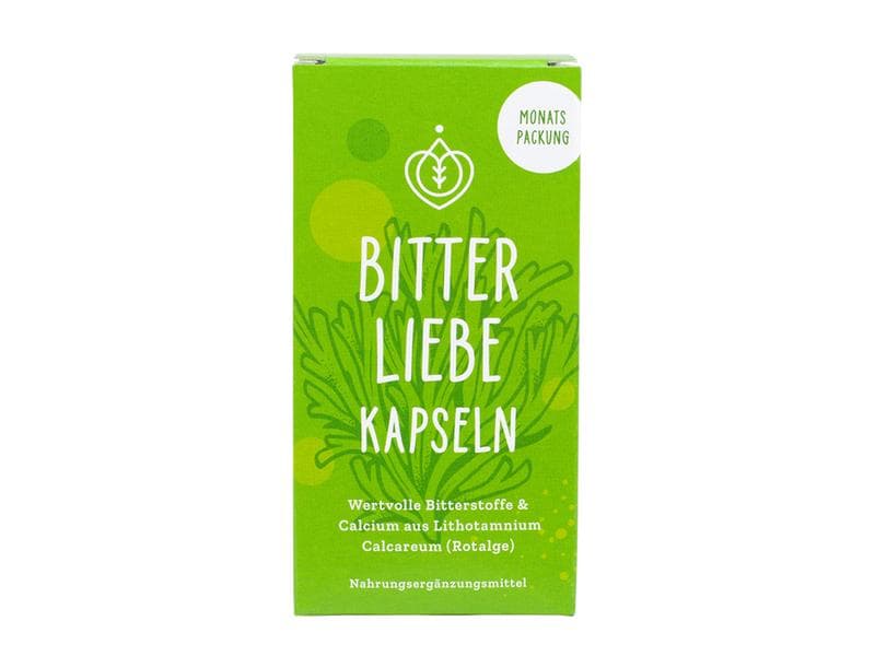 Bitterliebe Wertvolle Bitterstoffe Kapseln 90 Stück Vegane Nahrungsergänzung mit natürlichen Bitterkräutern