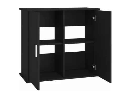 Support pour aquarium noir 81x36x73 cm bois d'ingénierie
