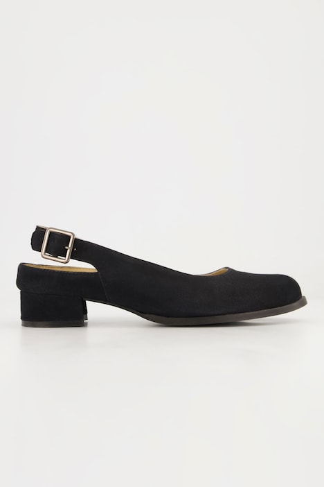 Pumps, Veloursleder, verstellbare Ferse, Weite H