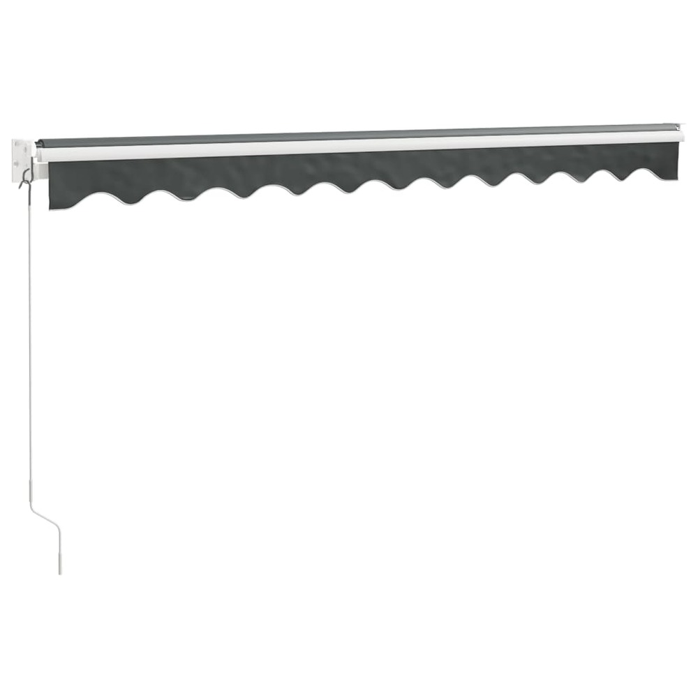 Auvent rétractable anthracite 3x2,5 m tissu et aluminium