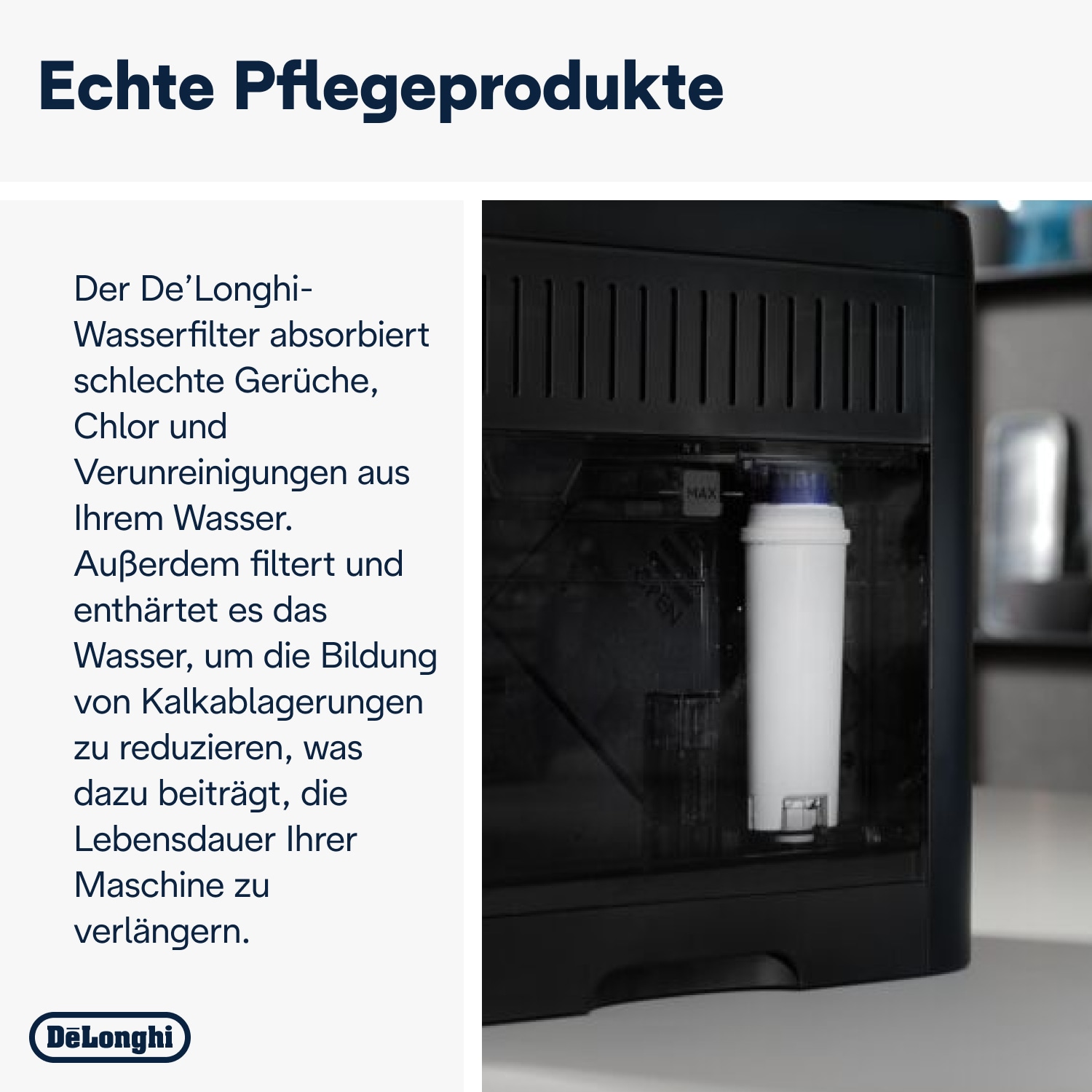 De'Longhi Wasserfilter »DLSC002 für alle Kaffeevollautomaten mit Wasserfilter von De'Longhi« Zubehör für De'Longhi Kaffeevollautomaten,Pflege & Schutz