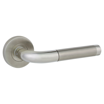 Gamma deurkruk set Belgrado rond rozet RVS glans