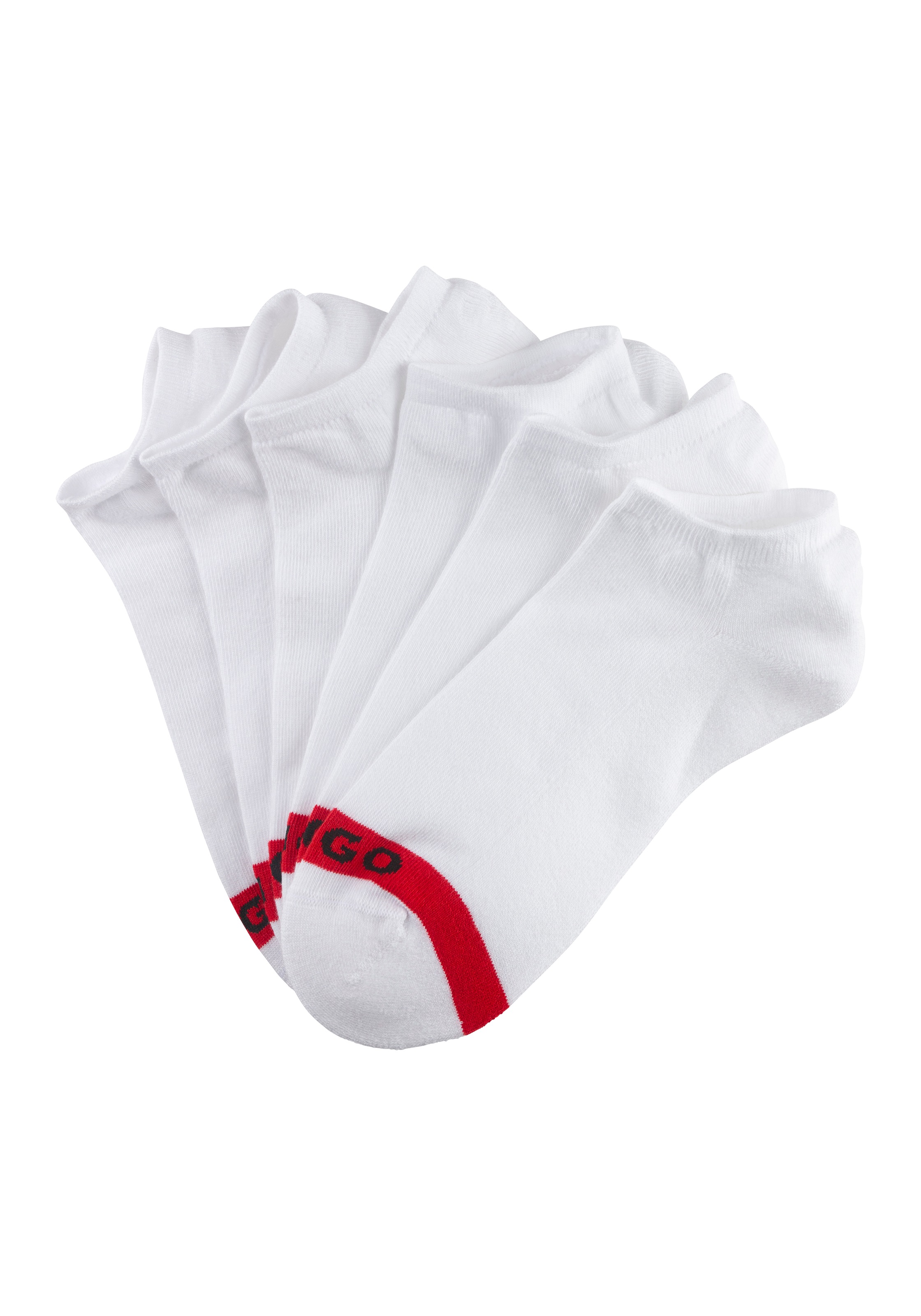 HUGO Underwear Businesssocken »3P LC PLUSH TAPE CC« Packung, 3er, 3 Stk. tlg. mit HUGO Logostickerei auf rotem Farbstreifen